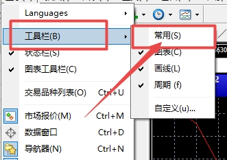 XM MT4上常用快捷工具怎么调出来?