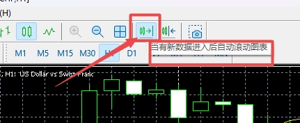 XM MT5上图表自动滚动怎么设置?