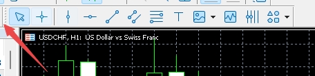 XM MT5上如何把画线工具移到图表左边?
