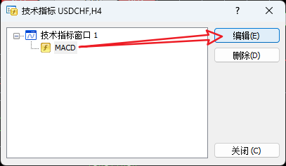 XM MT4上MACD指标的快线值和慢线值怎么修改？