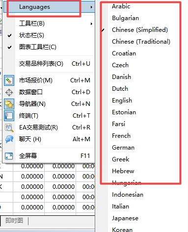 XM MT4上怎么换不同国家语言? XM MT4上怎么换不同国家语言?
