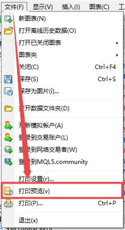 XM MT4上打印预览怎么查看?