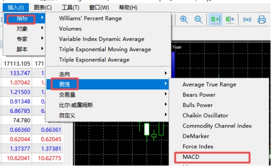 XM MT5上双线MACD指标怎么设置?