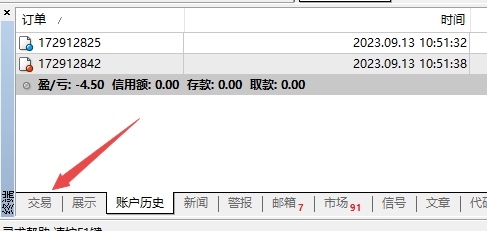 XM MT4上交易订单怎么调出来?