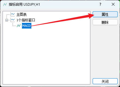 FXTM富拓MT5上怎么修改MACD指标信号线的颜色？