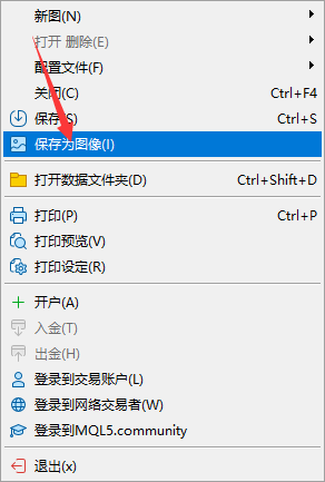XM MT5上如何将图表保存为图片