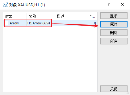 FXTM富拓MT5图表上应该怎么修改箭头的颜色？