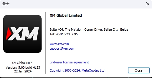 XM MT5上版本怎么查看?
