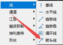 XM MT5图表上箭头线怎么插入?