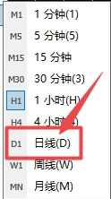 XM MT4上图表怎么设置为日线周期? XM MT4上图表怎么设置为日线周期?