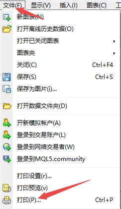 XM MT4上图表打印方式有几种?