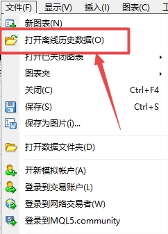 XM MT4上如何查看离线历史图表?