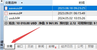 富拓外汇：MT5上如何调出交易订单库存费?