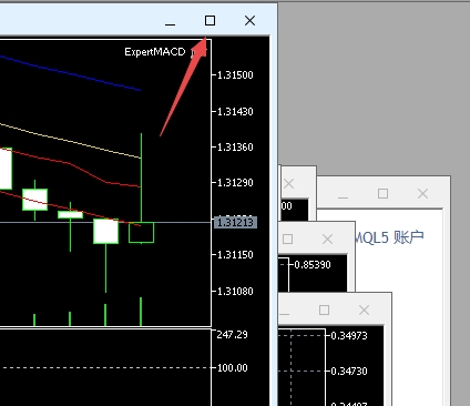 XM MT5上图表重叠在一起怎么恢复?