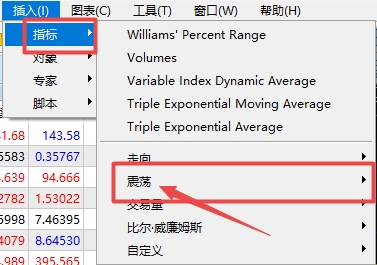 XM MT5上如何插入震荡指标?